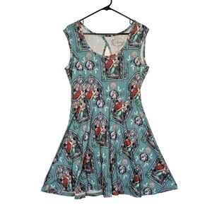 Disney Womens Large The Little Mermaid Ariel Fit and Flair Sundress Hot Topic